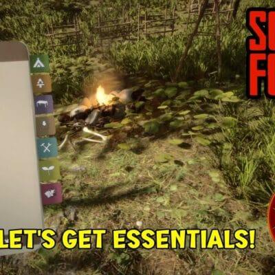 Starting Sons of the Forest | Progressing reasonably fast | Covering a path way | Base building