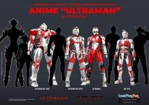 1 12 Scale Anime ULTRAMAN Die cast Action Figure Group of