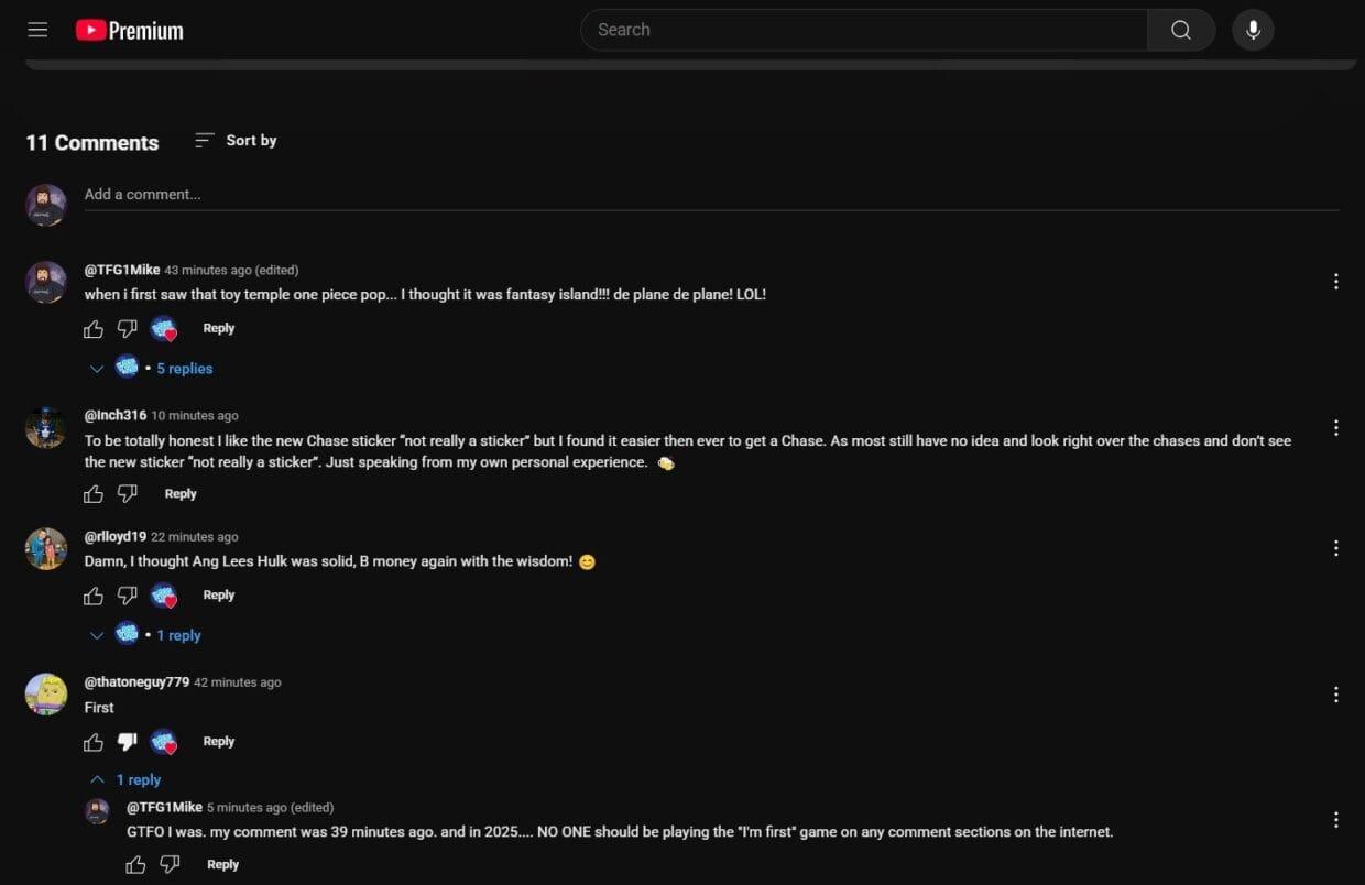 First comment